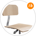plywood seat with adjustable backrest