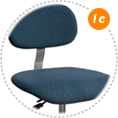 upholstered seat with adjustable backrest