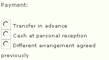 Payment options